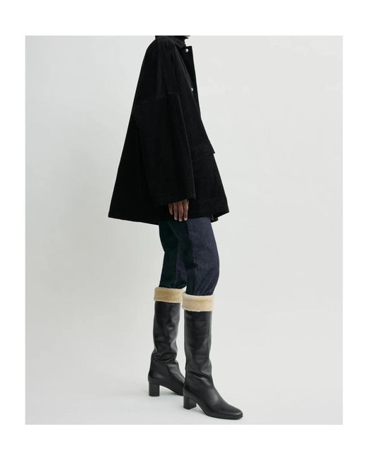 Totême Black Totême Button-Up Oversized Jacket