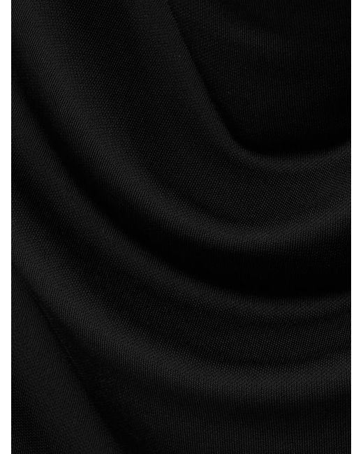 Kallmeyer Black Draped Stretch-Jersey Midi Dress