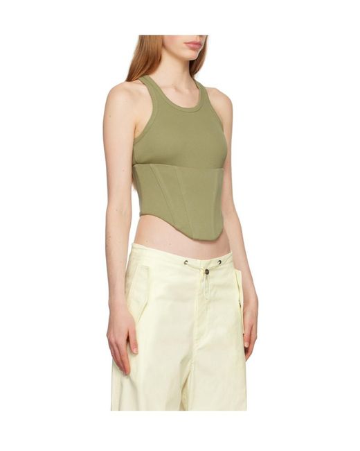 Dion Lee Green Float Corset-Style Top