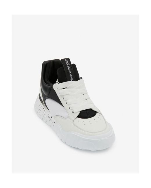 McQueen White Court Tech Lace-Up Sneakers for men