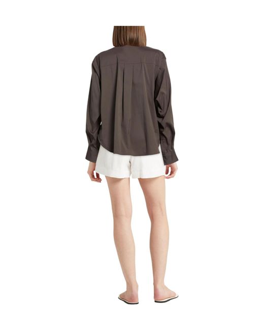 Brunello Cucinelli Brown Solid Colour Shirts