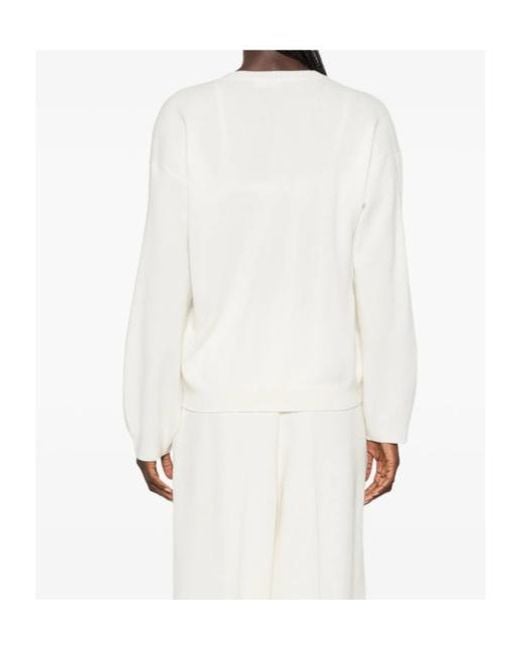 Fabiana Filippi White Crew Neck Knitwear