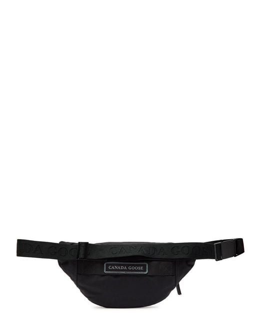 Canada Goose Black Logo-Appliquéd Nylon Belt Bag for men