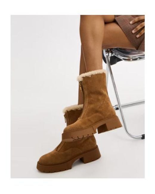 COACH Brown Zip Shearling Cch85 Trainers