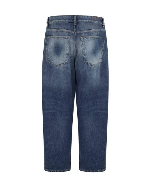 Dondup Blue Belt Loop Jeans for men