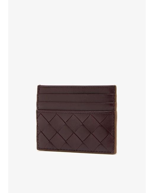 Bottega Veneta Brown Intrecciato Credit Card Case