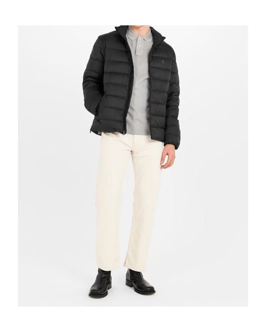 Polo Ralph Lauren Black Logo Quilted Down Jacket for men