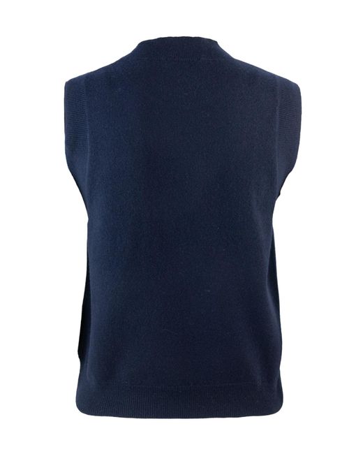 A.P.C. Blue Crewneck Knitted Gilet