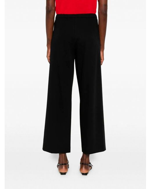 Max Mara Black 'S Argenta Drawstring Cropped Pants