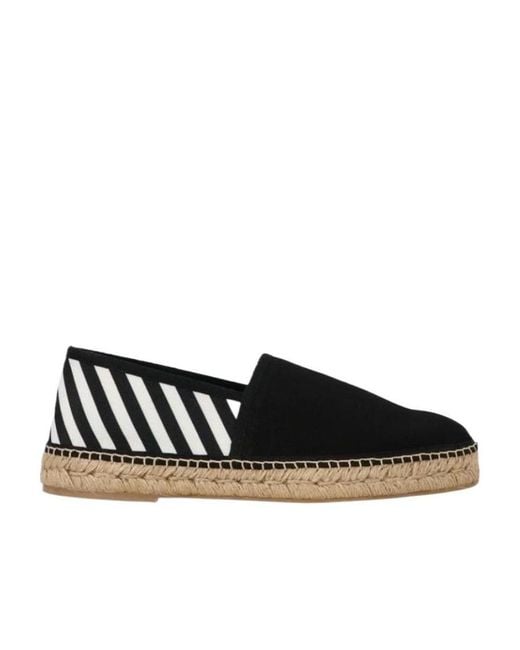 Off-White c/o Virgil Abloh Black Diagonal Stripes Espadrilles for men