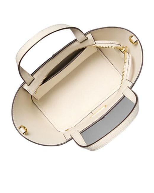 MICHAEL Michael Kors Natural Flora Medium Signature Logo And Pebbled Leather Crossbody Bag