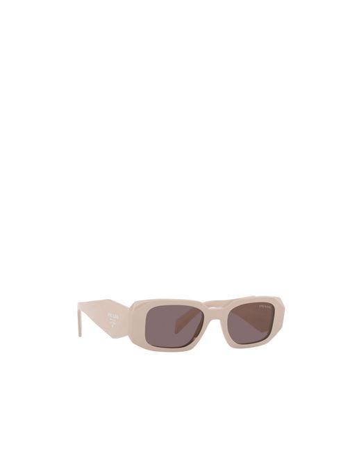 Prada Pink Eyewear Rectangular Frame Sunglasses