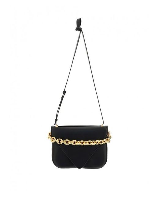 Bottega Veneta Black Chain-Detail Shoulder Bag