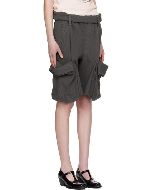 OPEN YY Gray Rolled-Up Athletic Cargo Shorts