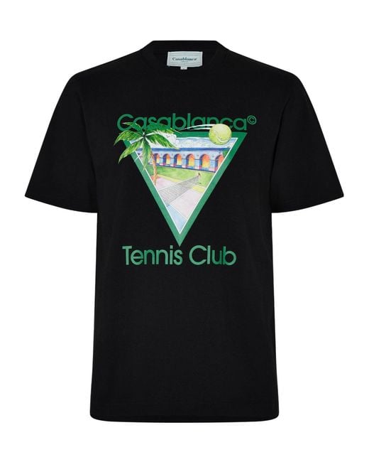 Casablanca Black Printed T-Shirt for men