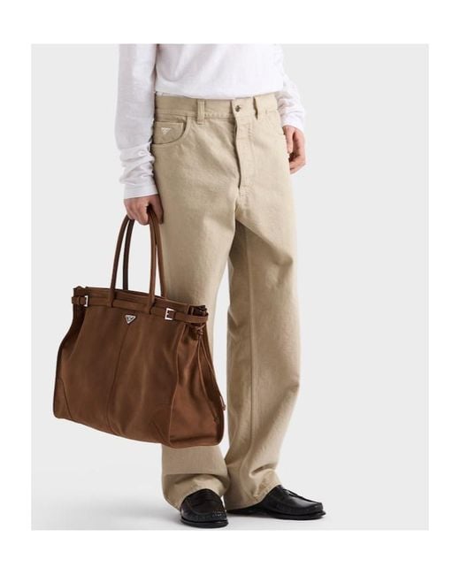 Prada Natural Five-Pocket Old Denim Jeans for men