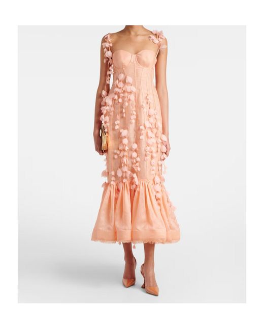 Zimmermann Pink Midi Dress