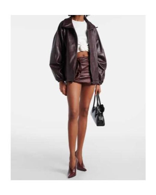 Magda Butrym Brown Long-Sleeved Leather Jacket