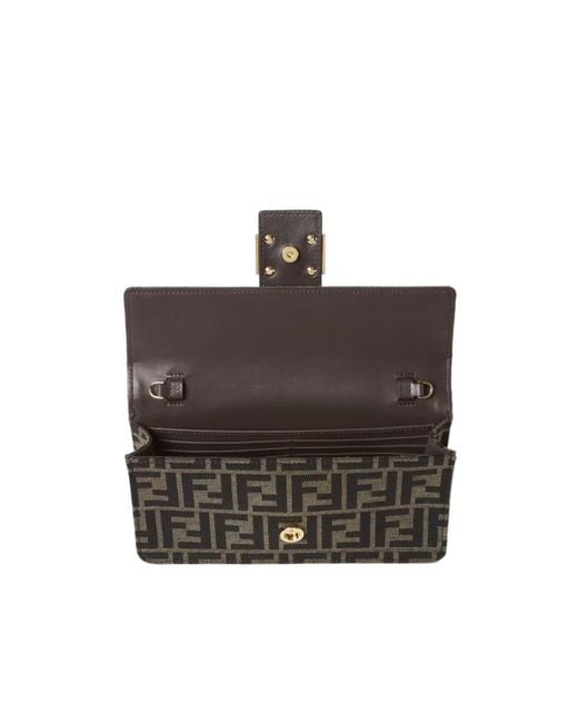 Fendi White Tube Ff-Jacquard Wallet