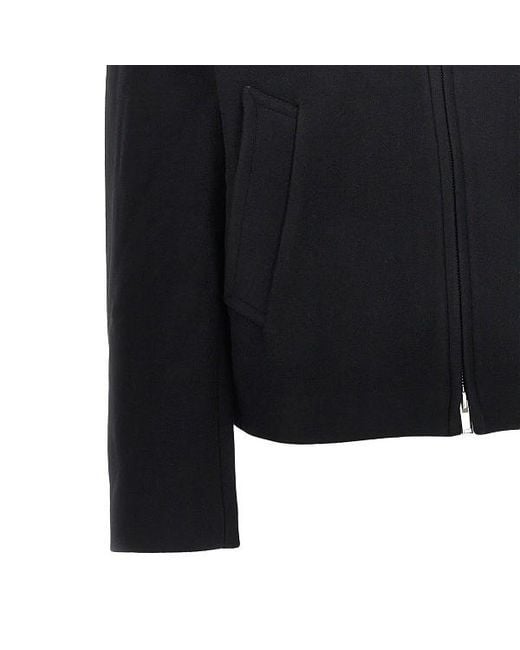 Studio Nicholson Black Zip-Up Spread-Collar Shirt Jacket for men