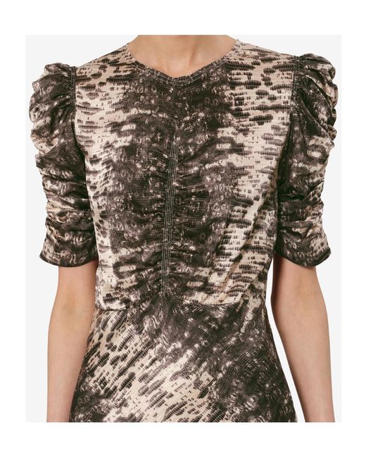 Isabel Marant Natural Lemila Silk Dress
