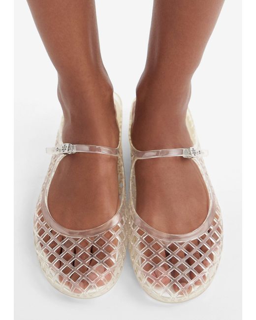 Tory Burch White Mellow Mary Jane Jelly Sandals