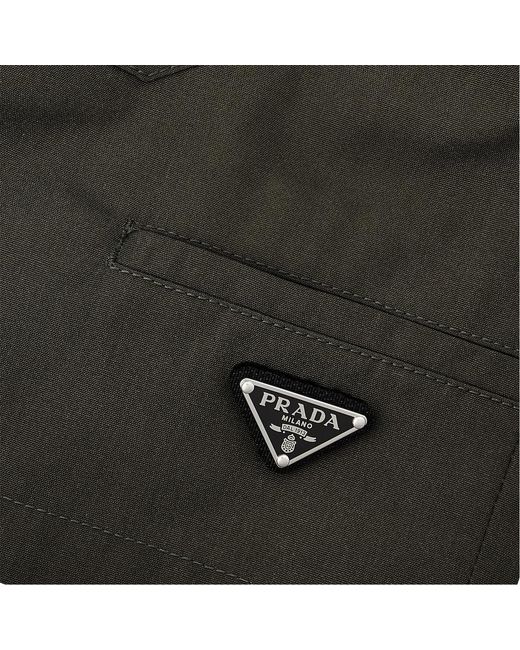 Prada Green Logo Patch Shorts