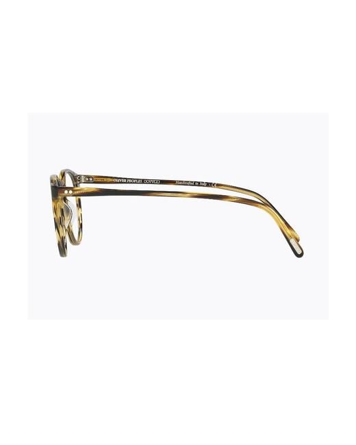 Oliver Peoples White O'Malley Oval Frame Glasses for men