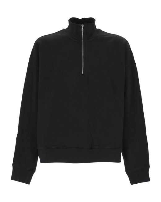 Agolde Black High-Neck Zip-Up Sweatshirt for men