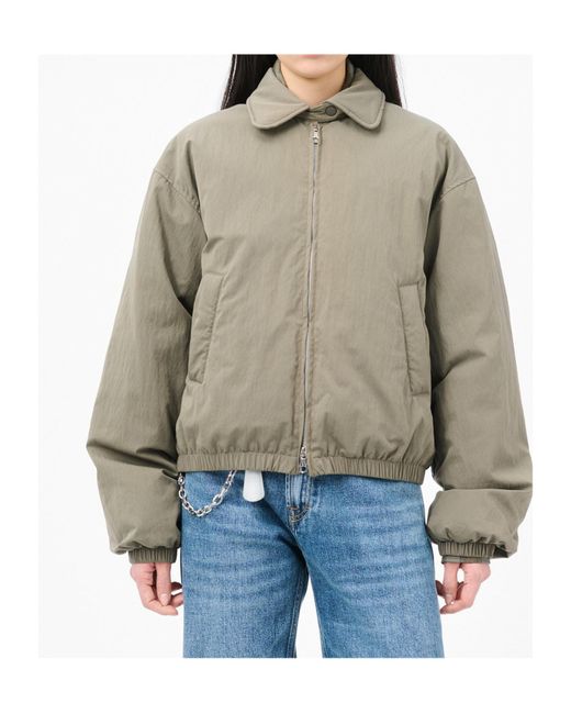 Our Legacy Blue Cropped Avenue Puffer Jacket