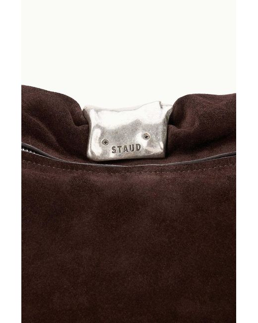 Staud Brown Logo Shoulder Bag