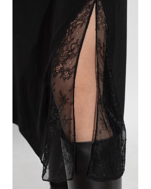 Zadig & Voltaire Black Jayla Lace Midi Skirt