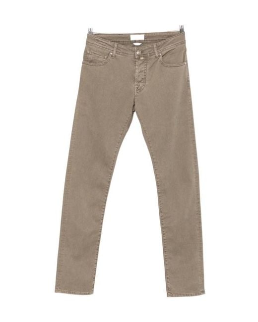Jacob Cohen Gray Casual Trousers With Belt Loops for men