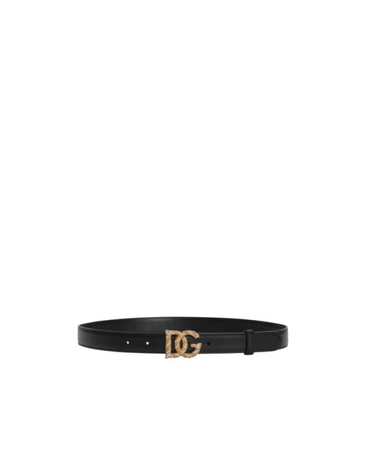 Dolce & Gabbana White Dg Logo Belt