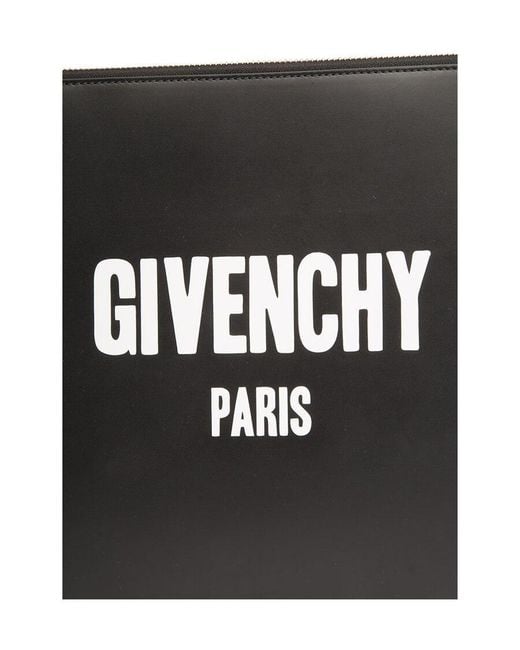 Givenchy Black Iconic Logo Print Pouch for men