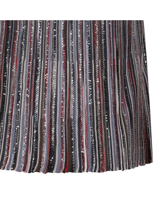 Missoni Gray Sequin-Embellished Striped Top