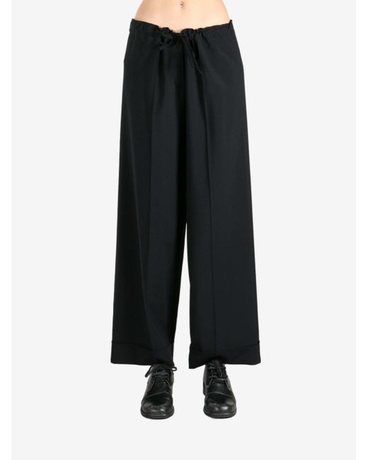 The Row Black Drawstring Casual Pants
