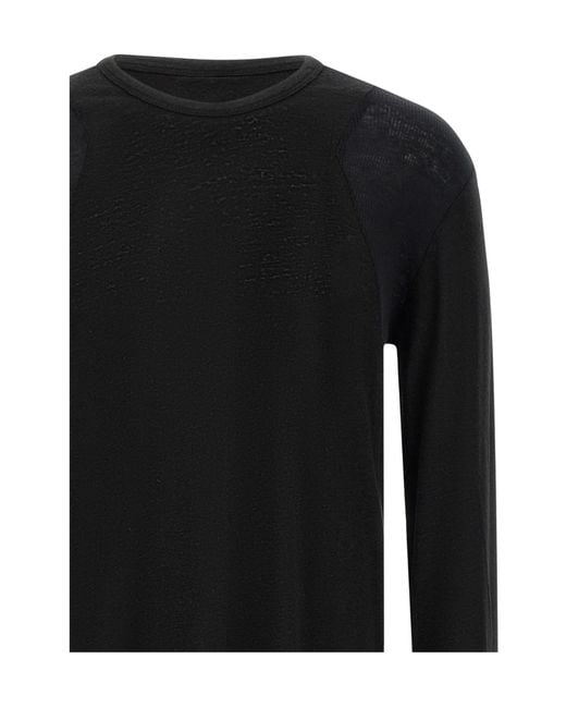 Thom Krom Black 932 Long Sleeve T-Shirt for men