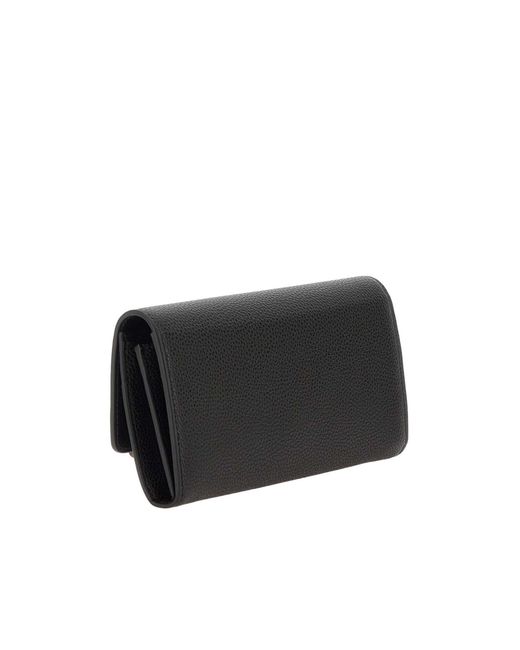 Emporio Armani Black Logo-Debossed Press-Stud Fastened Wallet