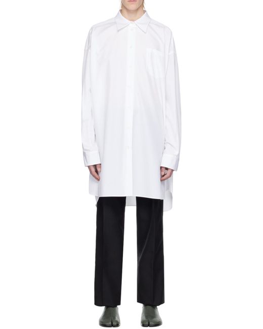 Maison Margiela White Knee-Length Shirt