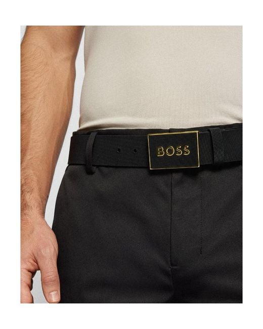 Boss Black Logo Belt for men