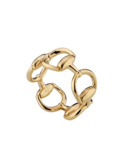 Gucci Metallic Horsebit 18K Ring