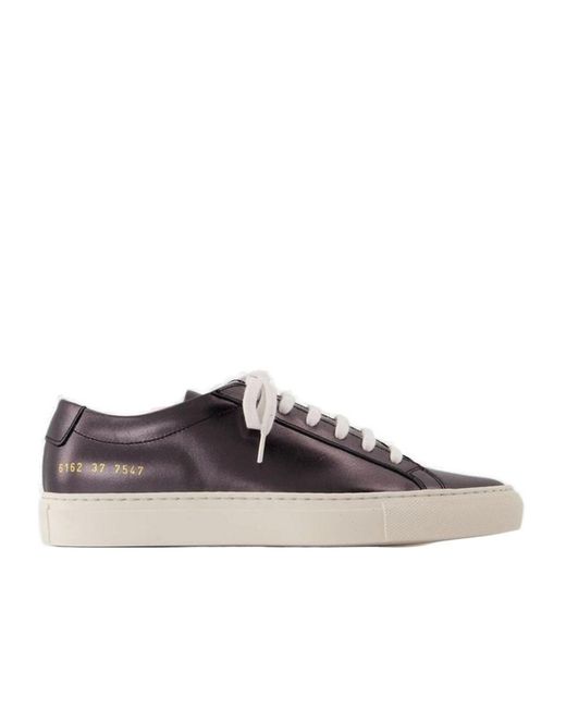 Common Projects Brown Achilles Metallic Effect Sneakers
