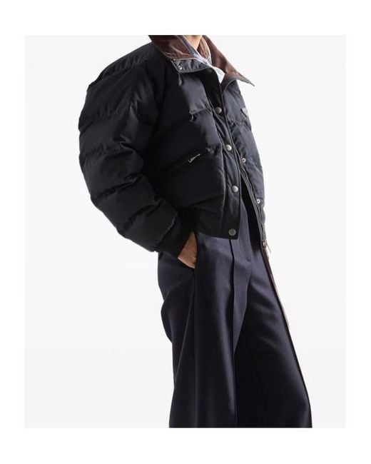 Prada Blue Quilted Down Jacket