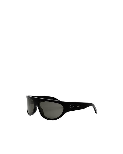 Céline Black Alan 1 Wraparound-Frame Sunglasses for men