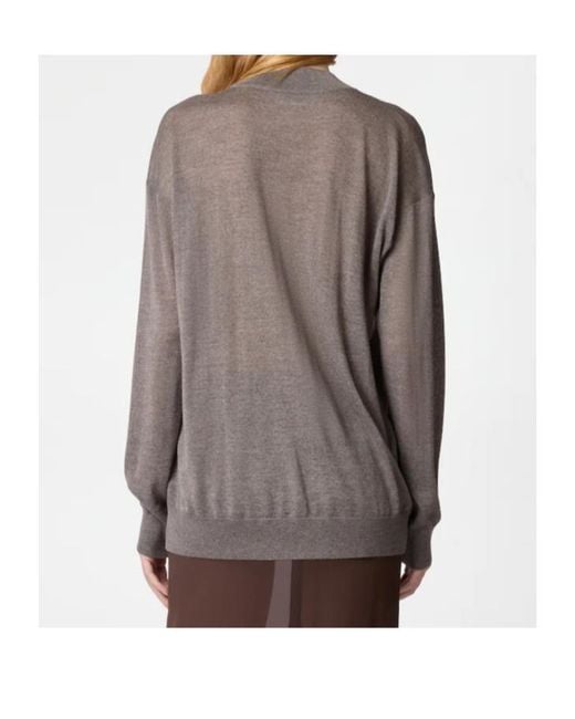Tod's Gray Wool Long-Sleeved Pullover
