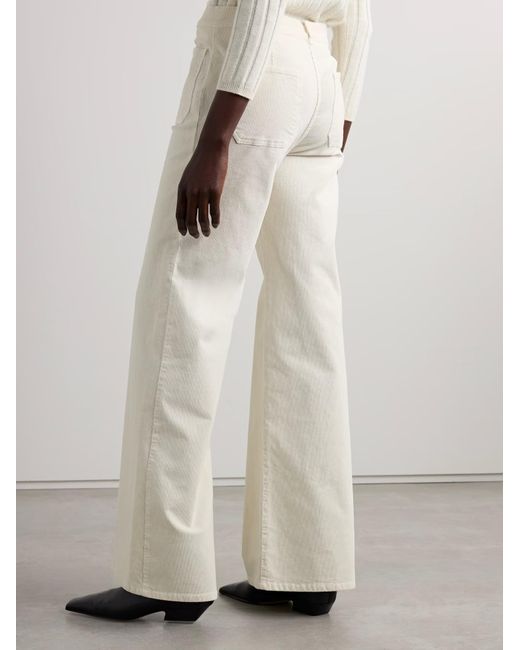 Nili Lotan White Florence Flared Lounge Pants
