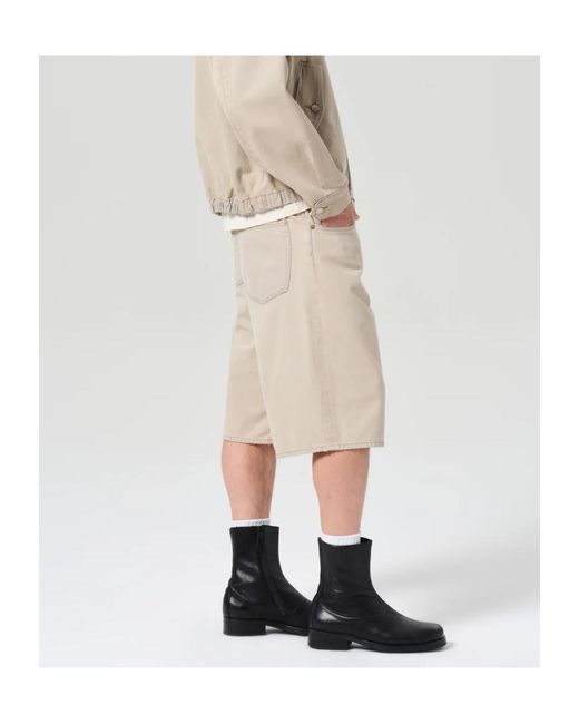 Agolde Natural Bermuda Denim Shorts for men
