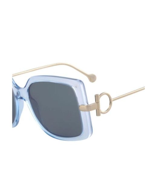 Ferragamo Blue Logo Sunglasses for men
