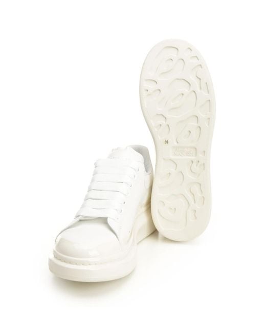 McQueen White Oversized Lace-Up Sneakers for men